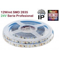 Tira LED 5 mts Flexible 24V 60W 600 Led SMD 2835 IP65, Serie Profesional IRC >90